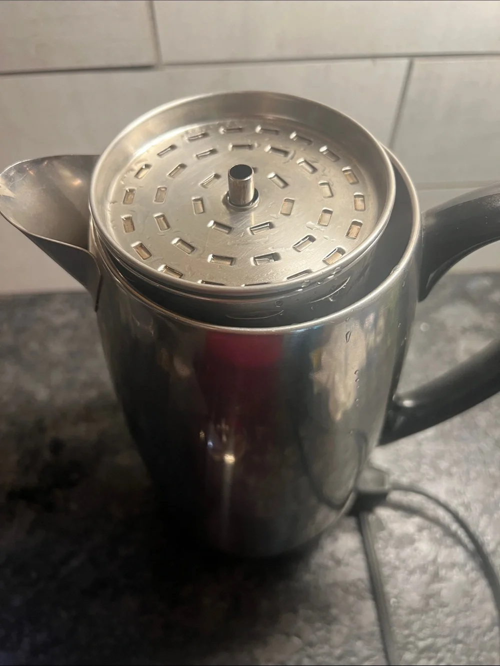 FARBERWARE Superfast 10 cup Stainless Steel Electric Coffee Percolator - Silver